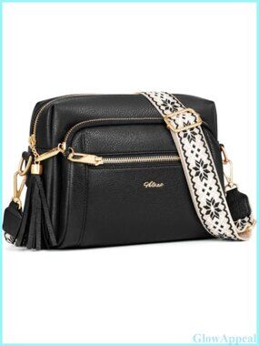 Vegan Leather Crossbody Bag Anti Theft Multi-Pocket Purse